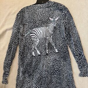 Long Sleeve Zebra Print Dress (with picture of Zebra on the back)